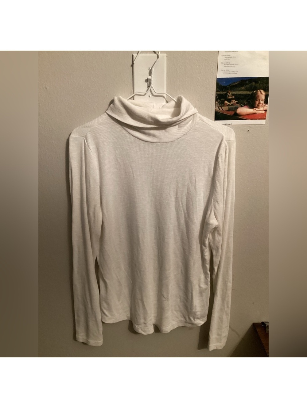 Women’s Large Gap White Turtleneck Long Sleeve Top Tote4